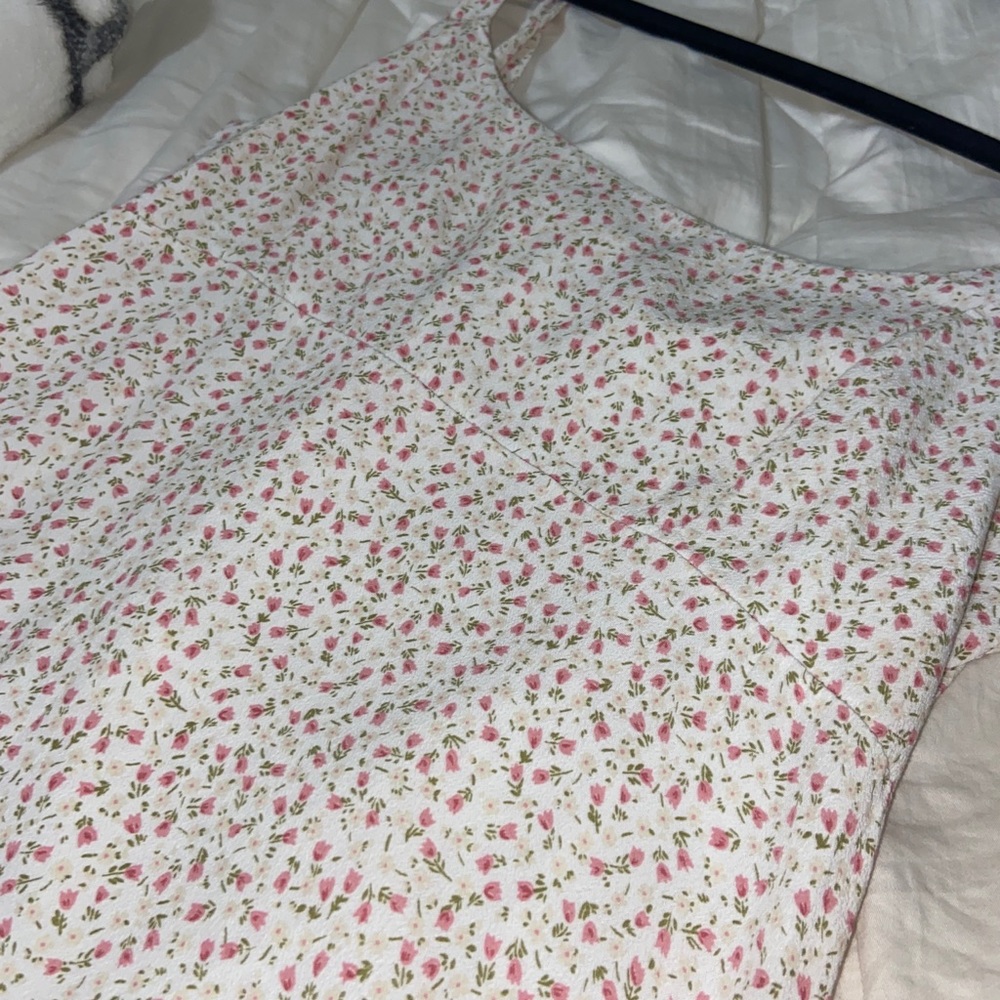 brandy melville floral silk dress